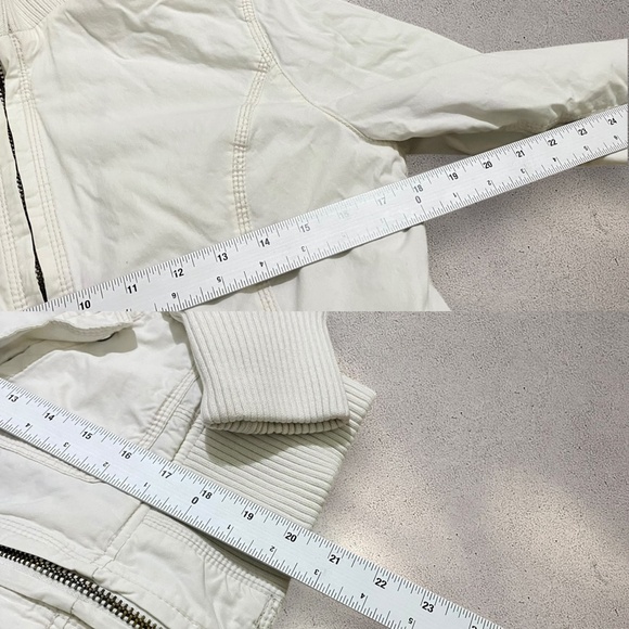 VINTAGE Y2K American Eagle White Quilted Lining Bomber Jacket - Picture 9 of 9